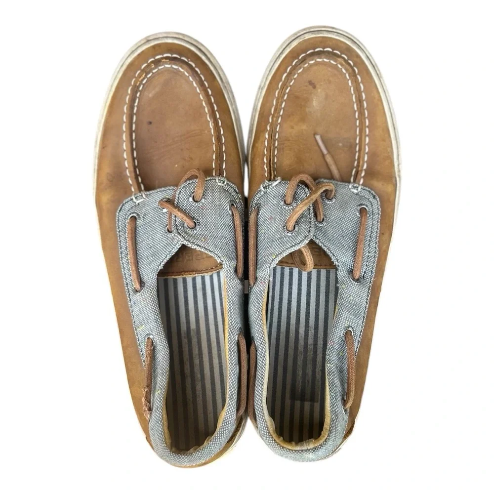Sperry Tan Leather Boat Shoe Mens Size 9.5